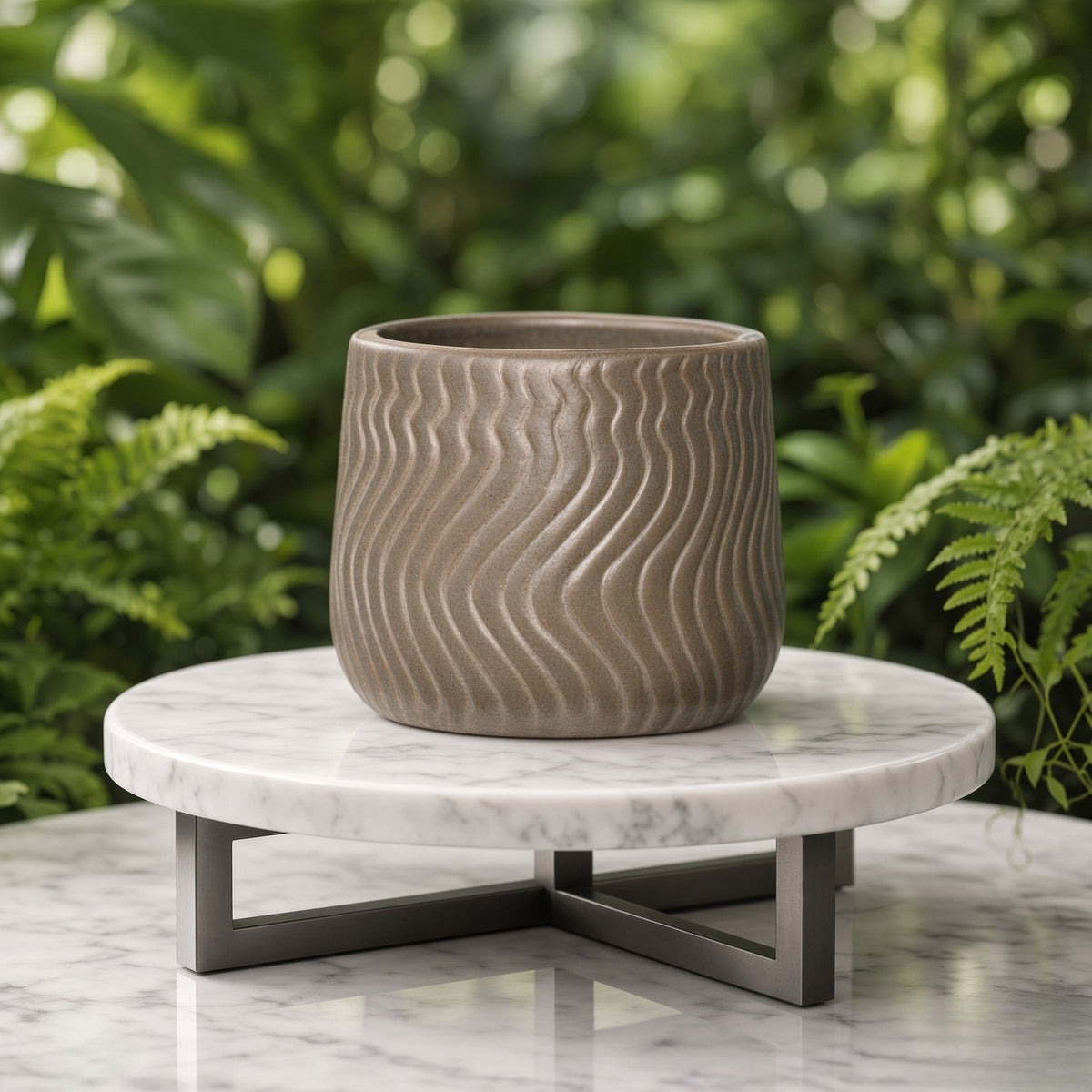 Wavy Texture Ceramic Planter