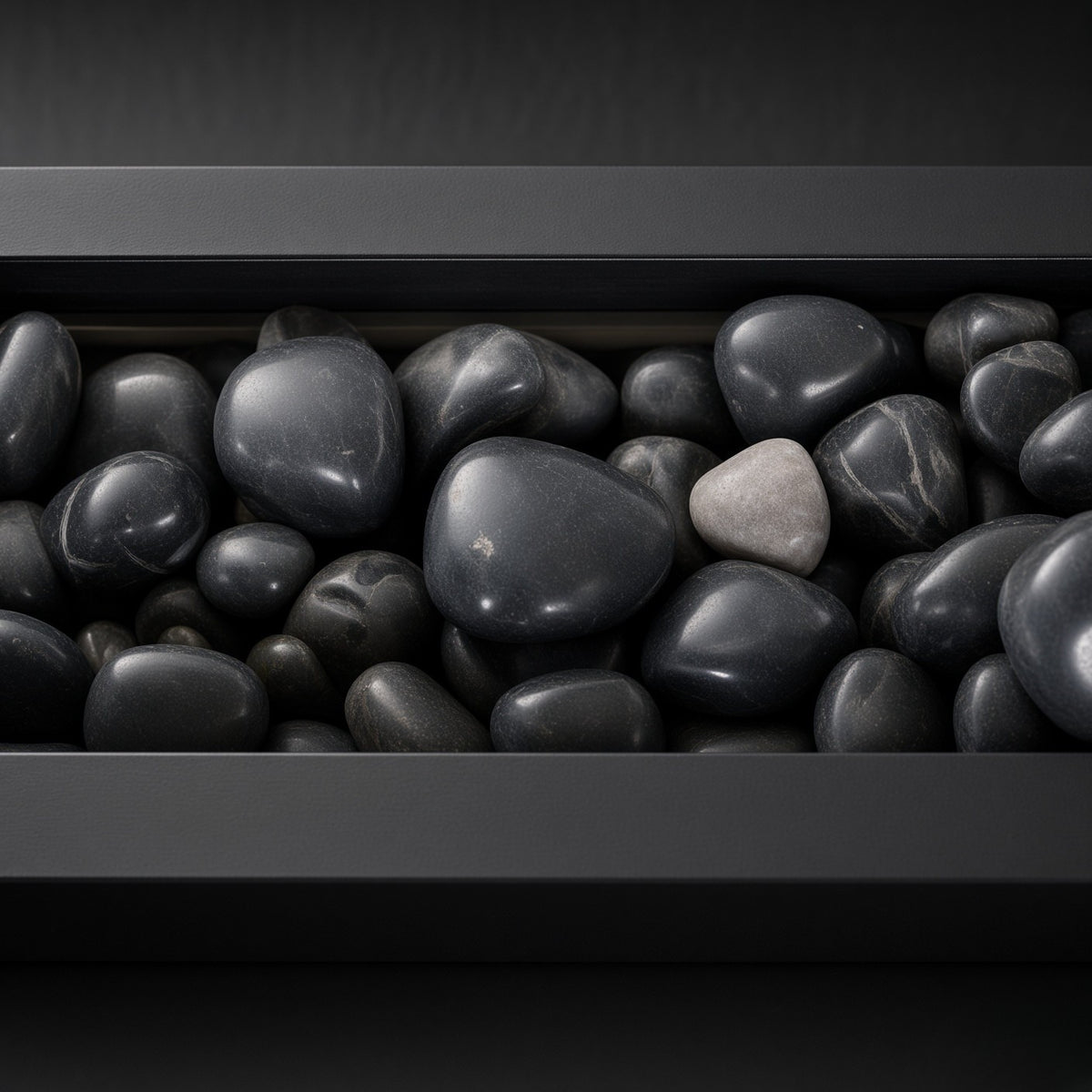 Black Decorative Pebbles